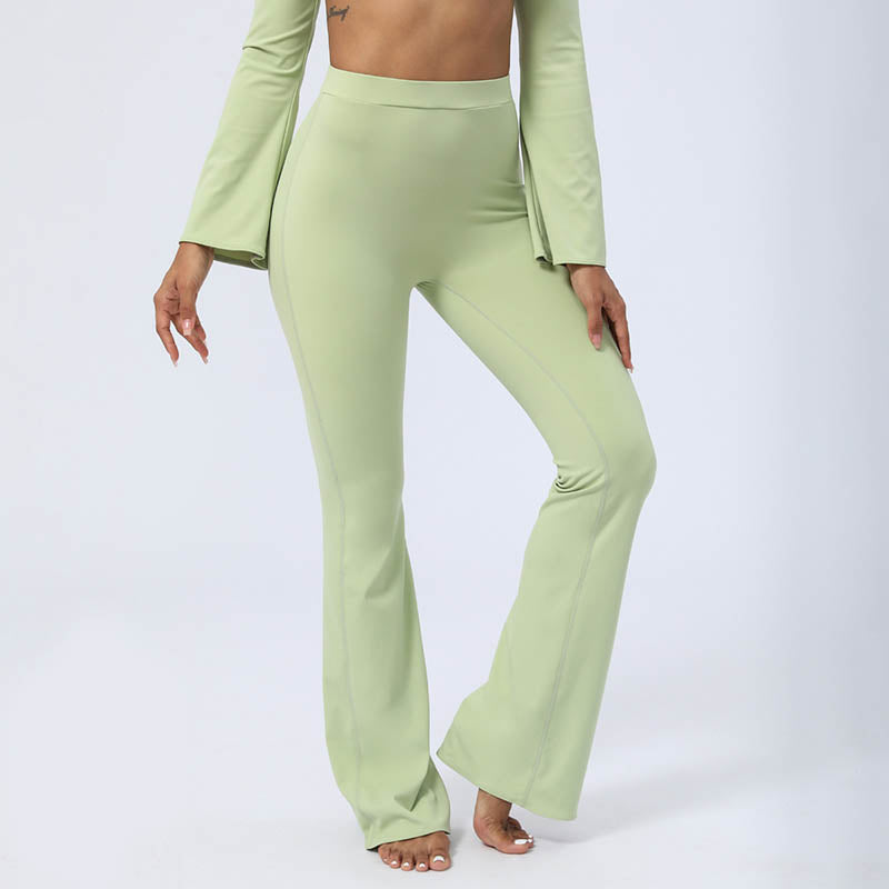 Buddha Stones, langärmliges, rückenfreies Trägeroberteil, BH, Flare-Hose, Fitness-Yoga-Outfit - image 1