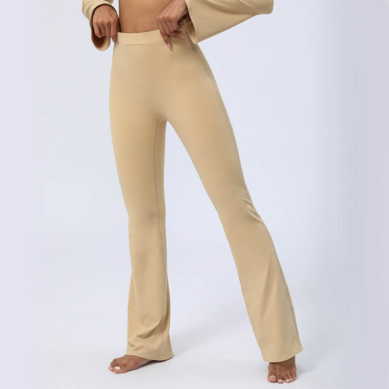 Buddha Stones, langärmliges, rückenfreies Trägeroberteil, BH, Flare-Hose, Fitness-Yoga-Outfit - image 19