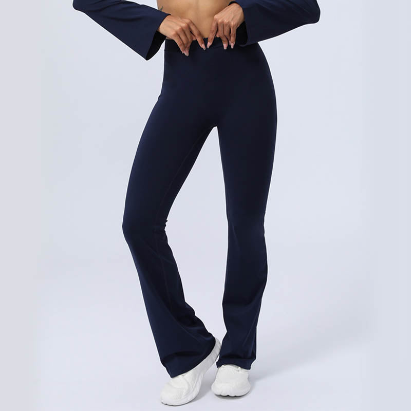 Buddha Stones, langärmliges, rückenfreies Trägeroberteil, BH, Flare-Hose, Fitness-Yoga-Outfit - image 29