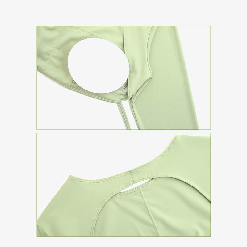 Buddha Stones, langärmliges, rückenfreies Trägeroberteil, BH, Flare-Hose, Fitness-Yoga-Outfit - image 16