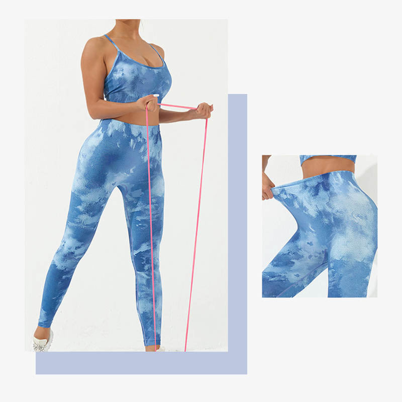 Buddha Stones 2-teiliges, rückenfreies, gekreuztes Trägeroberteil, BH-Shorts, Leggings, Hosen, Fitness-Yoga-Outfit-Set, 2-teiliges Set - image 19