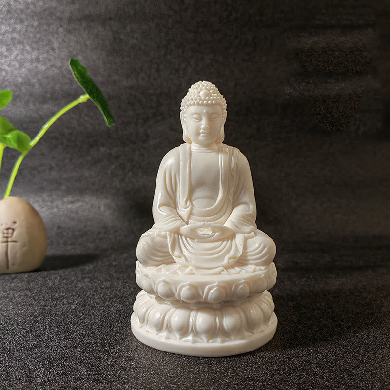 Buddha-Steine, Mini, Elfenbein, Frucht, Tathagata Buddha, Lotus, Kwan Yin, Avalokitesvara, Manjusri, Samantabhadra, Serenity, Schreibtisch-Dekoration - Gautama Buddha 12*7*7cm - image 17