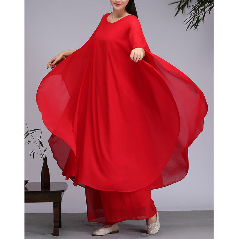 Buddha-Steine, einfaches Muster, Midikleid, weite Hose, Meditation, spirituelle Zen-Praxis, Yoga, Tanzkleidung - image 13