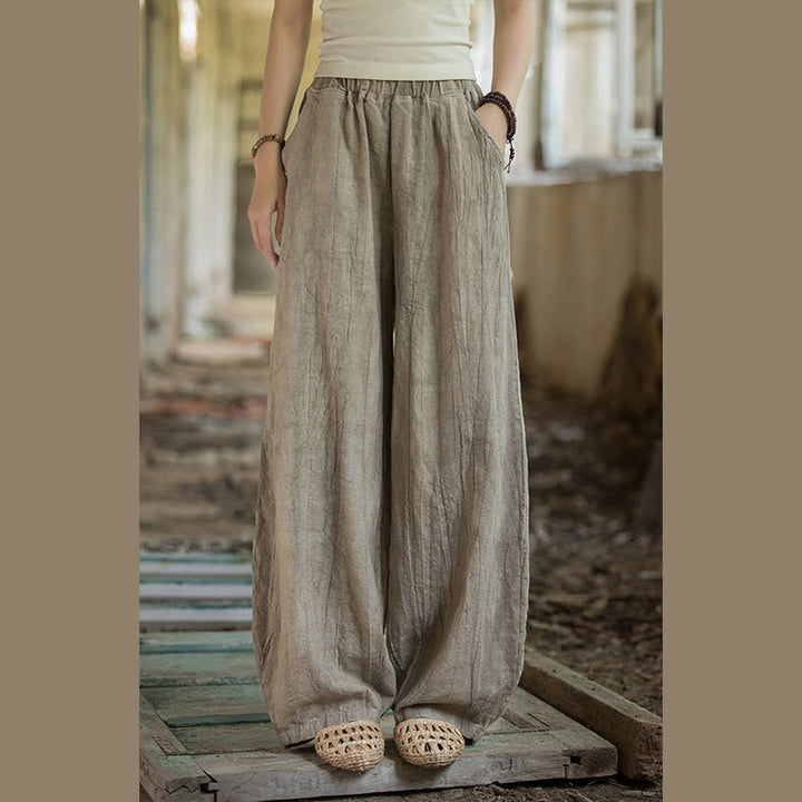 Buddha Stones Retro Batik-Haremshose, lässige Yogahose für Damen mit Taschen - image 8