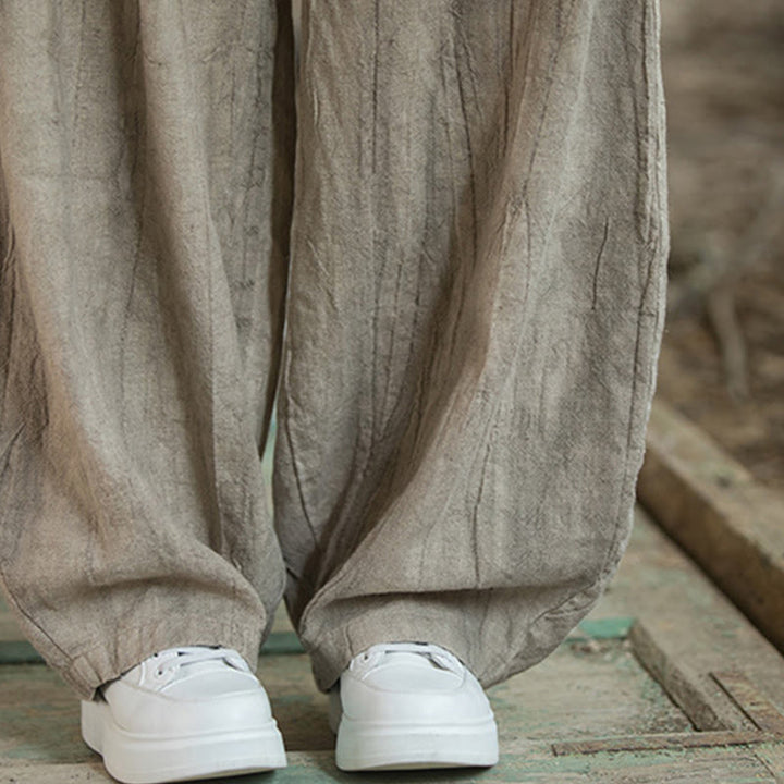 Buddha Stones Retro Batik-Haremshose, lässige Yogahose für Damen mit Taschen - image 15