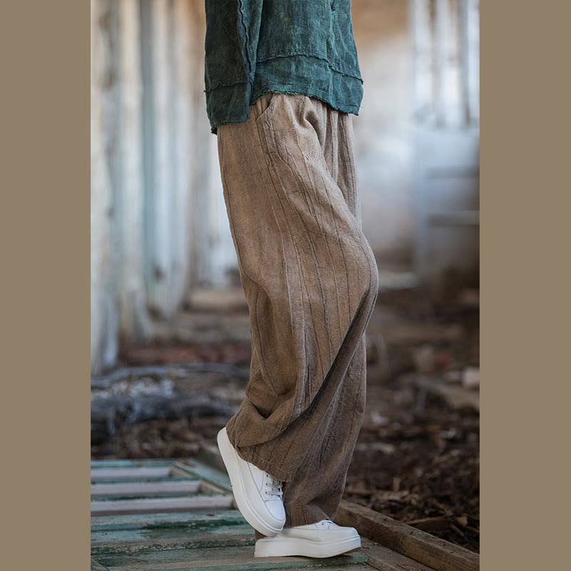 Buddha Stones Retro Batik-Haremshose, lässige Yogahose für Damen mit Taschen - image 23