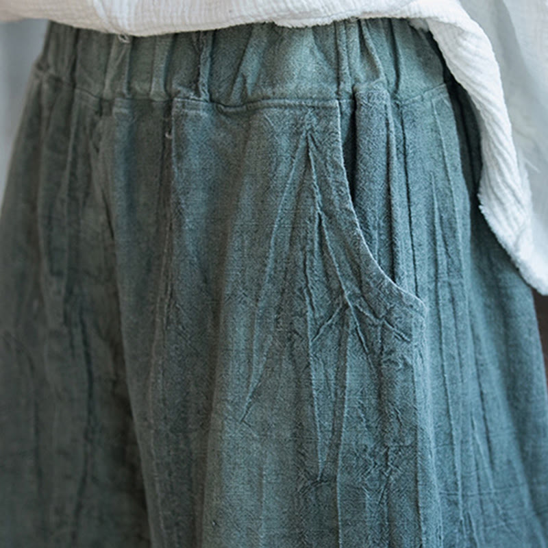 Buddha Stones Retro Batik-Haremshose, lässige Yogahose für Damen mit Taschen - image 33