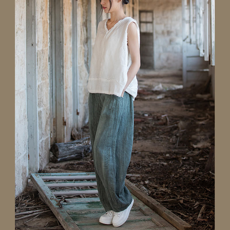 Buddha Stones Retro Batik-Haremshose, lässige Yogahose für Damen mit Taschen - image 31