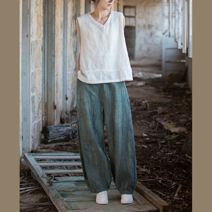 Buddha Stones Retro Batik-Haremshose, lässige Yogahose für Damen mit Taschen - image 30