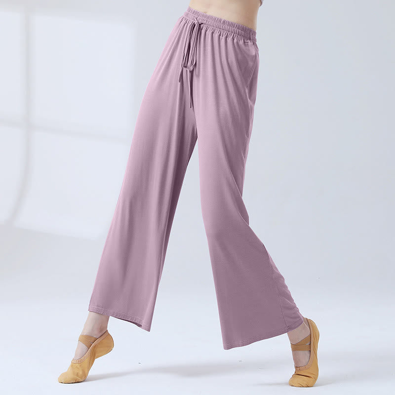 Buddha Stones Lockere Modalhose mit Kordelzug und weitem Bein für Yoga und Tanz - Distel - US12， UK/AU16，EU44 (3XL) - image 11