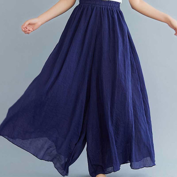 Buddha Stones Damen-Hose, lässig, lockere Hose aus Baumwollleinen, weites Bein für Yoga und Tanz - image 43