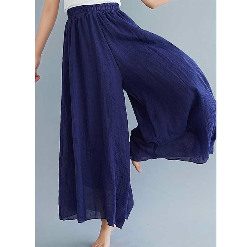 Buddha Stones Damen-Hose, lässig, lockere Hose aus Baumwollleinen, weites Bein für Yoga und Tanz - image 45