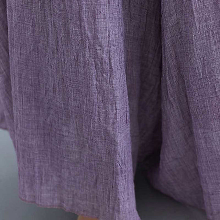 Buddha Stones Damen-Hose, lässig, lockere Hose aus Baumwollleinen, weites Bein für Yoga und Tanz - image 26