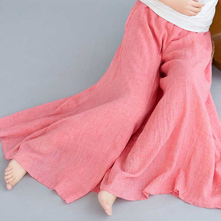 Buddha Stones Damen-Hose, lässig, lockere Hose aus Baumwollleinen, weites Bein für Yoga und Tanz - image 20