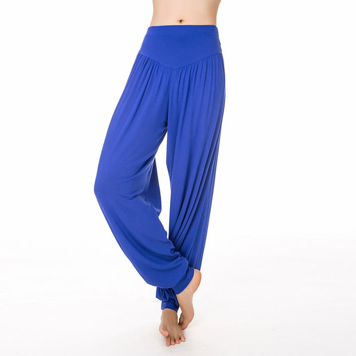 Buddha Stones Yoga- und Tanzhose, einfarbig, lange Haremshose - Königsblau - US14, UK/AU18, EU46 (3XL) - image 39