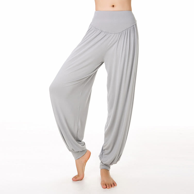 Buddha Stones Yoga- und Tanzhose, einfarbig, lange Haremshose - Grau - US14, UK/AU18, EU46 (3XL) - image 8