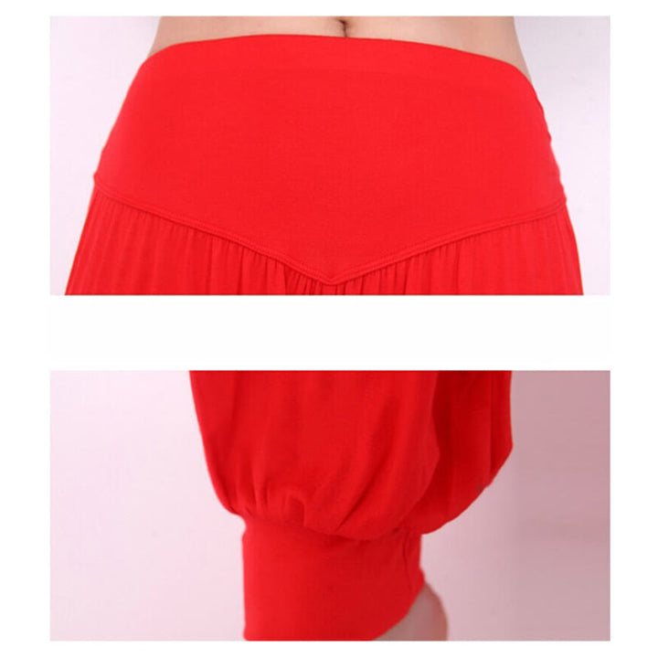 Buddha Stones Yoga- und Tanzhose, einfarbig, lange Haremshose - image 28