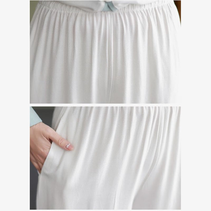 Buddha Stones ​​2-teiliges Tang-Anzug-Set, Langarmshirt, Hose, Meditations-, Zen- und Tai-Chi-Mischgewebe, Baumwoll-Leinen-Kleidung für Damen - image 13