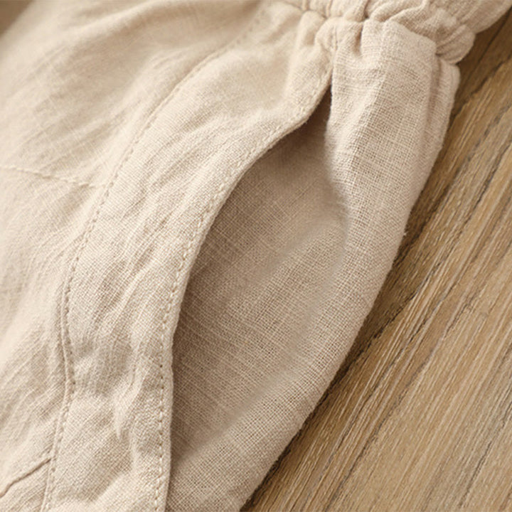 Buddha Stones Einfarbige, lockere Yoga-Haremshose mit Taschen - image 12