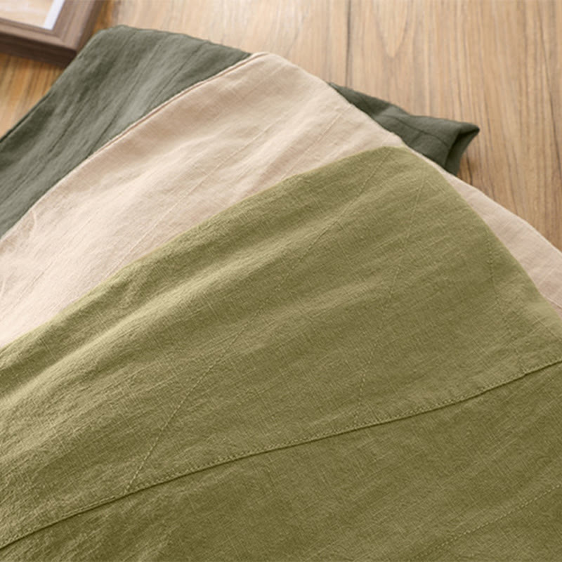 Buddha Stones Einfarbige, lockere Yoga-Haremshose mit Taschen - image 51