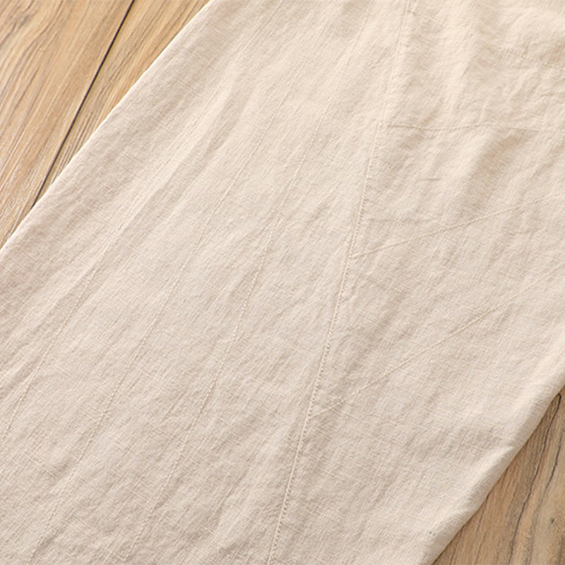 Buddha Stones Einfarbige, lockere Yoga-Haremshose mit Taschen - image 15