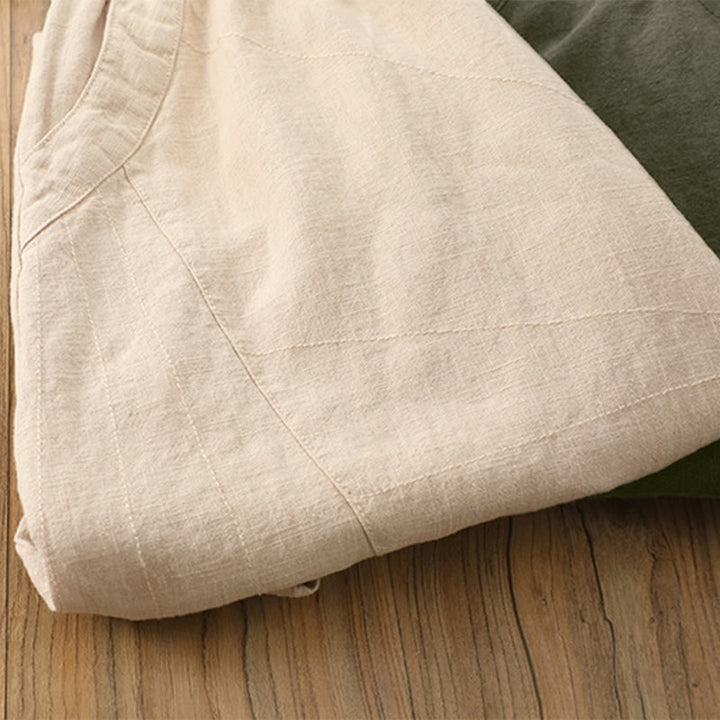 Buddha Stones Einfarbige, lockere Yoga-Haremshose mit Taschen - image 54