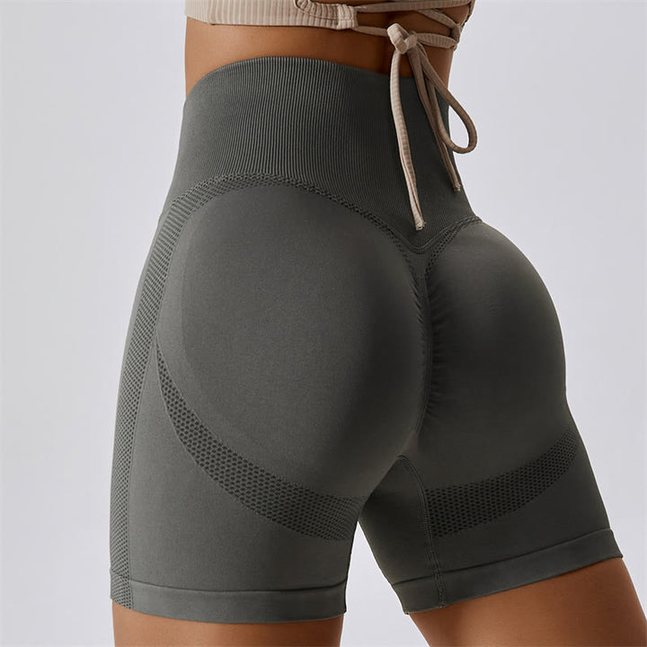 Buddha Stones Damen Nahtlose Sport-Fitness-Shorts mit hoher Taille und Yoga-Workout