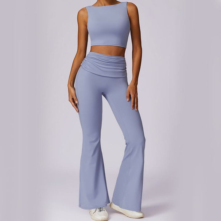 Buddha Stones Ärmelloses rückenfreies Träger-Tanktop, BH, ausgestellte Hose, Sport, Fitness, Yoga - image 22