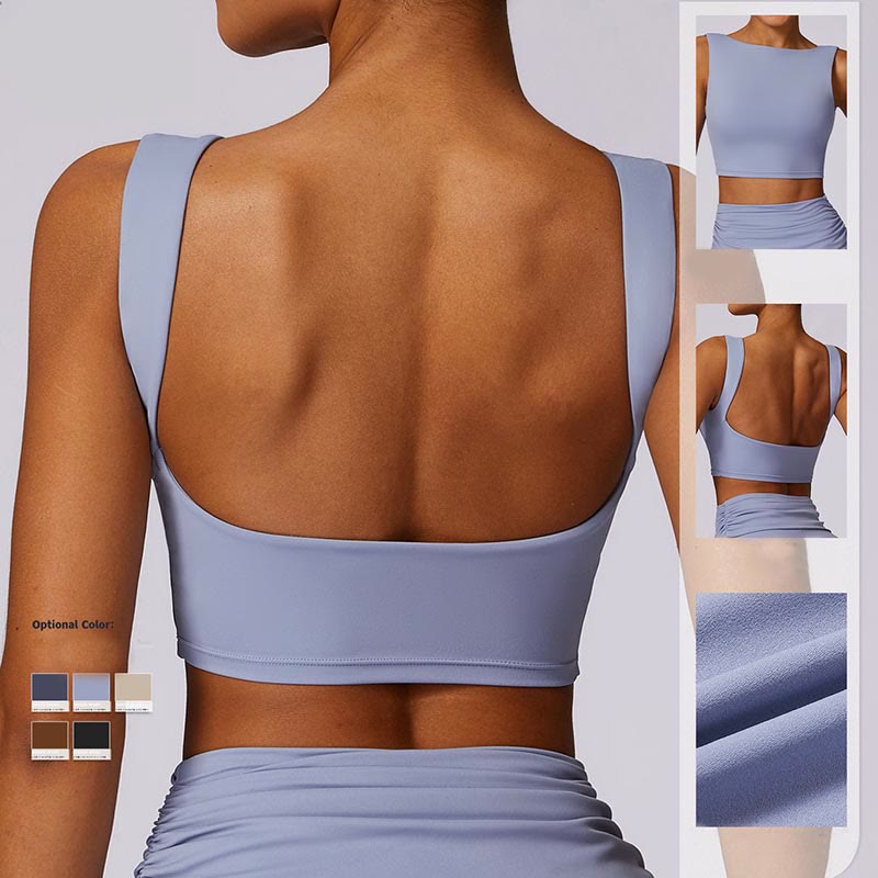 Buddha Stones Ärmelloses rückenfreies Träger-Tanktop, BH, ausgestellte Hose, Sport, Fitness, Yoga - image 9