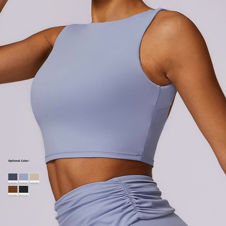 Buddha Stones Ärmelloses rückenfreies Träger-Tanktop, BH, ausgestellte Hose, Sport, Fitness, Yoga - image 7