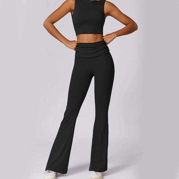 Buddha Stones Ärmelloses rückenfreies Träger-Tanktop, BH, ausgestellte Hose, Sport, Fitness, Yoga - image 38