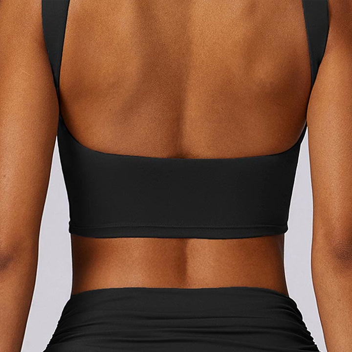 Buddha Stones Ärmelloses rückenfreies Träger-Tanktop, BH, ausgestellte Hose, Sport, Fitness, Yoga - image 33