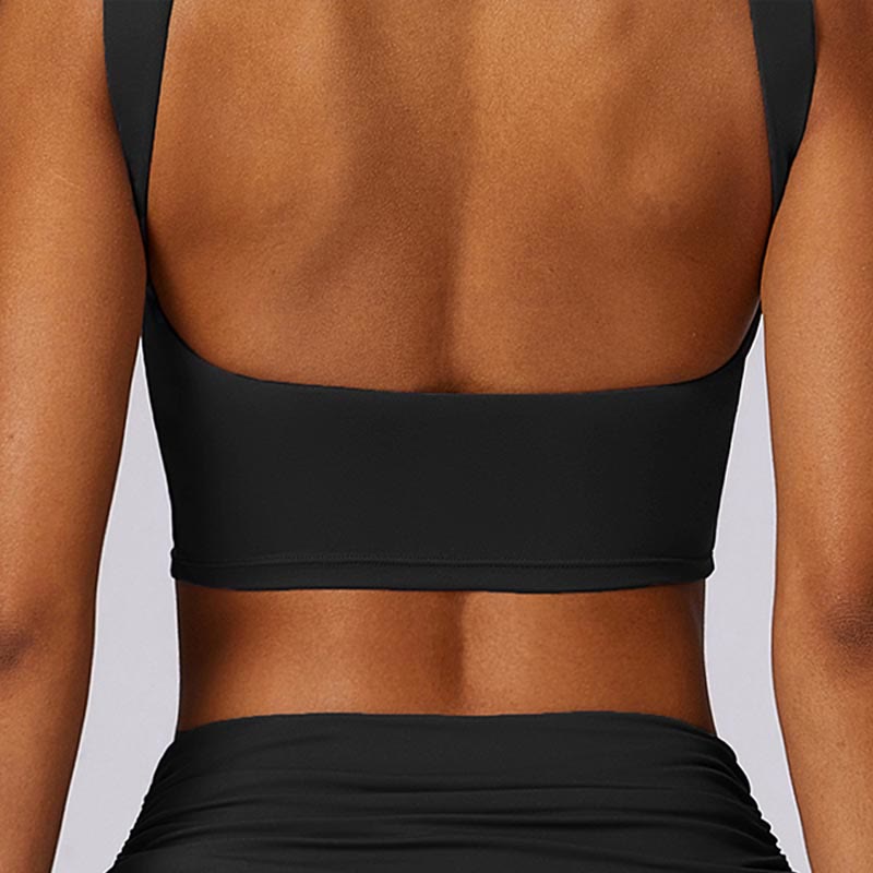 Buddha Stones Ärmelloses rückenfreies Träger-Tanktop, BH, ausgestellte Hose, Sport, Fitness, Yoga - image 33