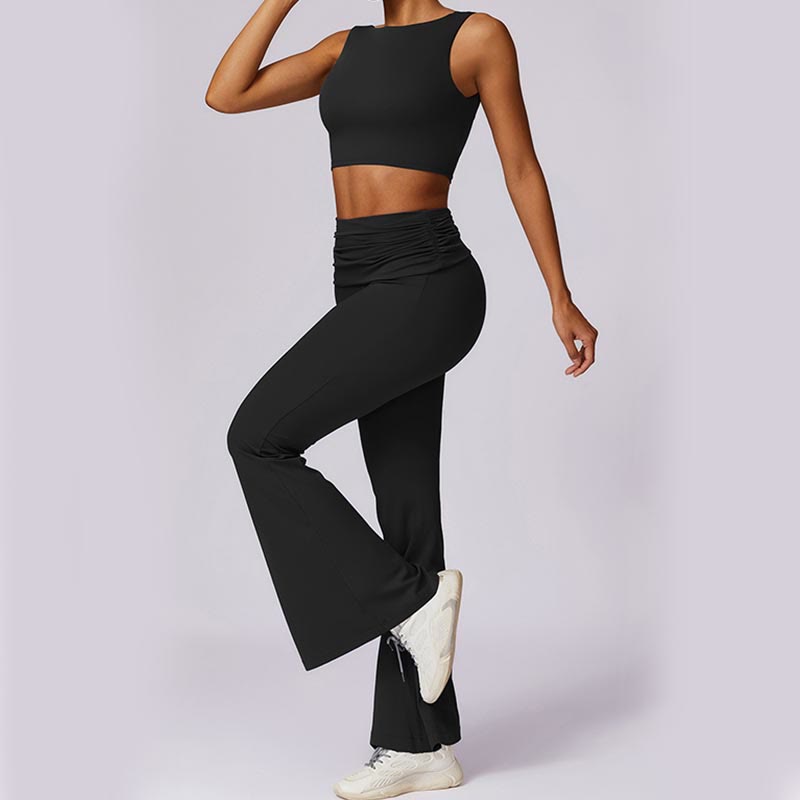 Buddha Stones Ärmelloses rückenfreies Träger-Tanktop, BH, ausgestellte Hose, Sport, Fitness, Yoga - image 40