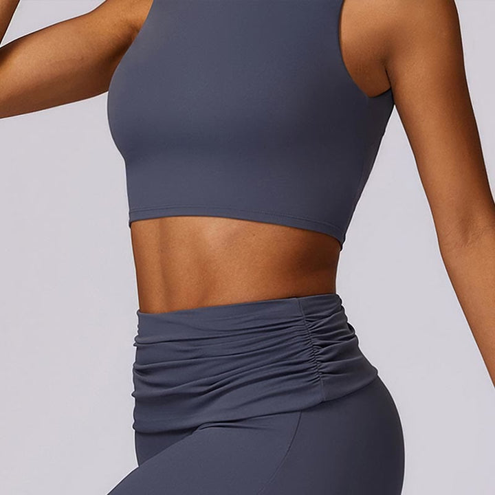 Buddha Stones Ärmelloses rückenfreies Träger-Tanktop, BH, ausgestellte Hose, Sport, Fitness, Yoga - image 43