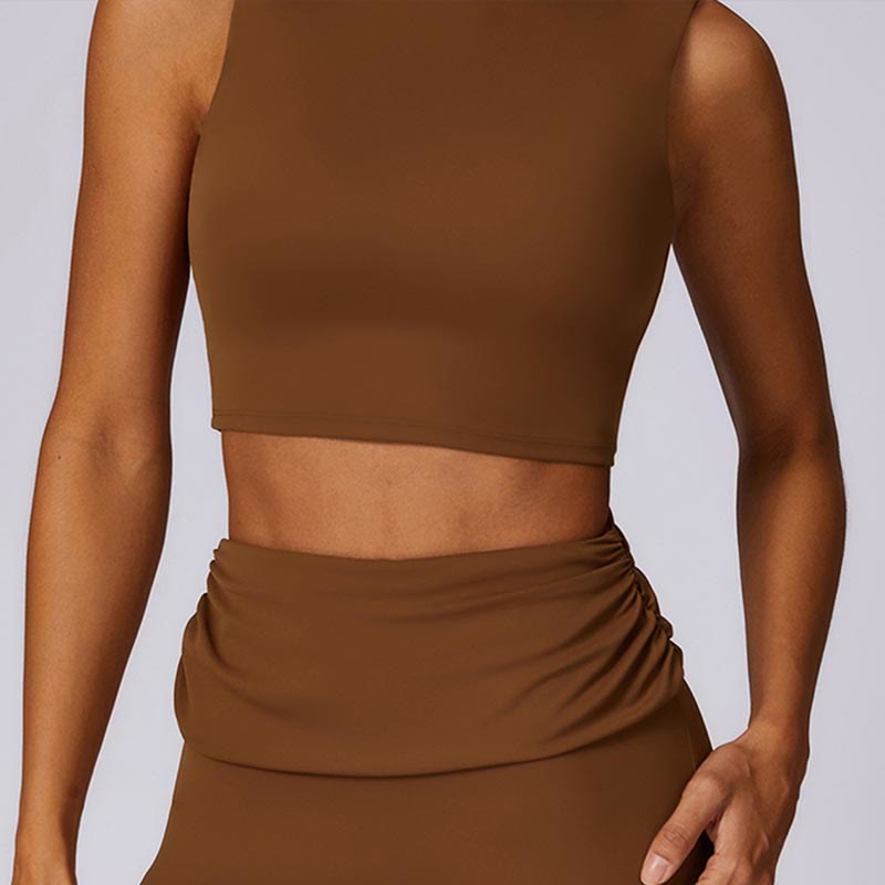 Buddha Stones Ärmelloses rückenfreies Träger-Tanktop, BH, ausgestellte Hose, Sport, Fitness, Yoga - image 66