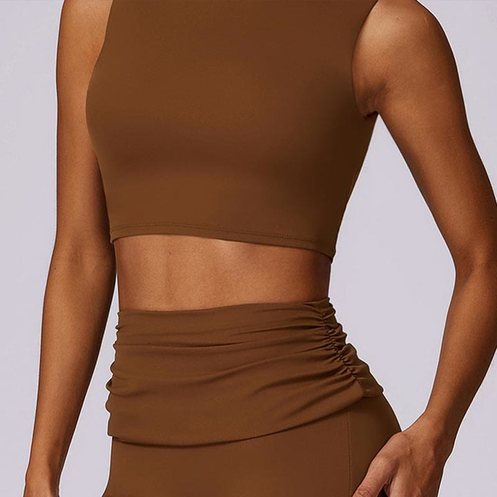 Buddha Stones Ärmelloses rückenfreies Träger-Tanktop, BH, ausgestellte Hose, Sport, Fitness, Yoga - image 65