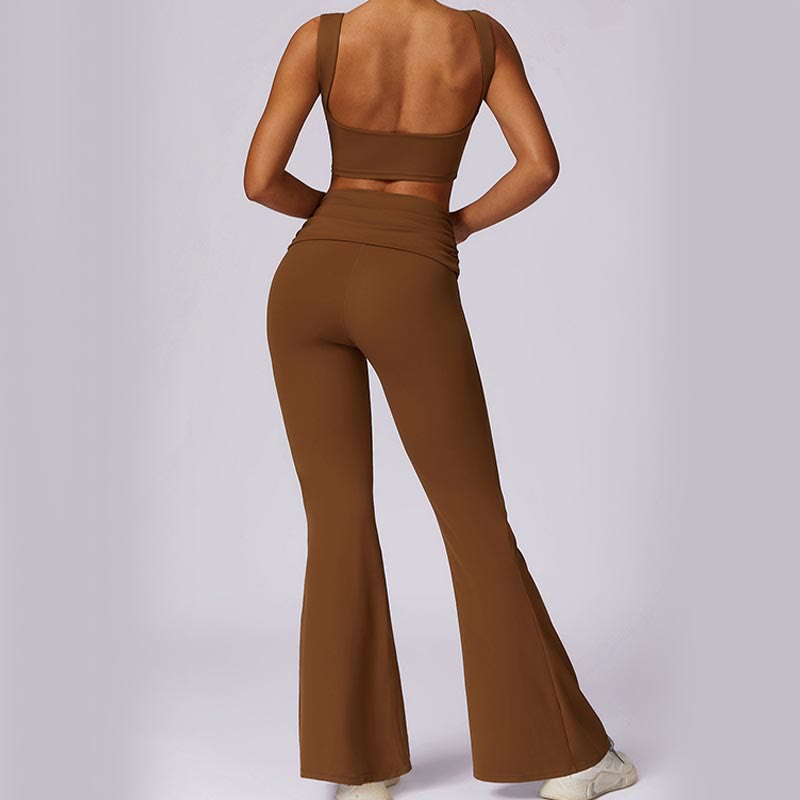 Buddha Stones Ärmelloses rückenfreies Träger-Tanktop, BH, ausgestellte Hose, Sport, Fitness, Yoga - image 75