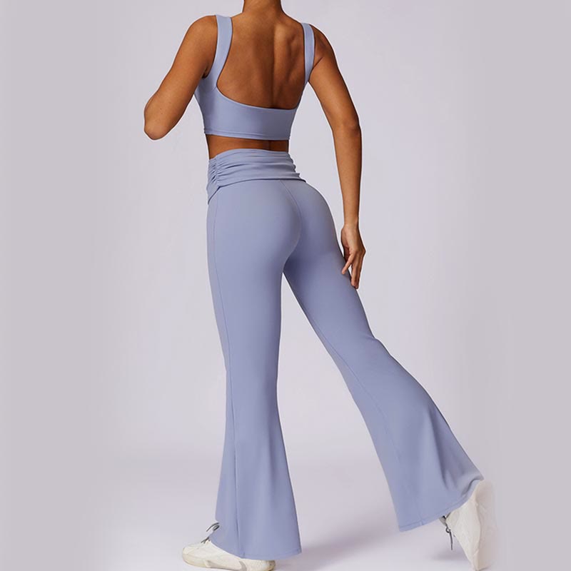 Buddha Stones Ärmelloses rückenfreies Träger-Tanktop, BH, ausgestellte Hose, Sport, Fitness, Yoga - image 23