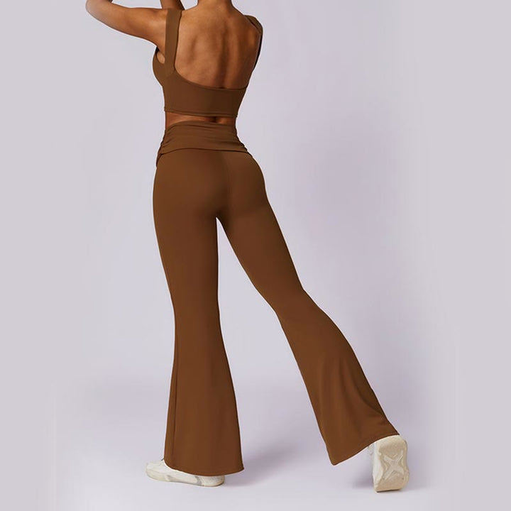 Buddha Stones Ärmelloses rückenfreies Träger-Tanktop, BH, ausgestellte Hose, Sport, Fitness, Yoga - image 76