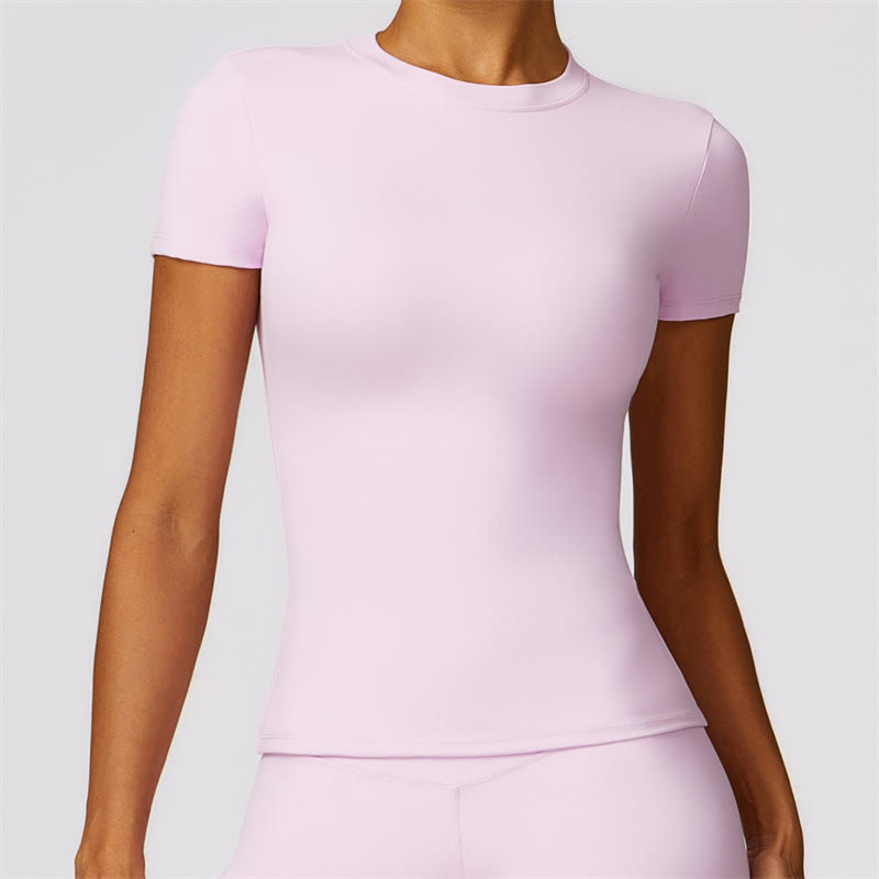 Buddha Stones Damen Kurzarm-T-Shirt, Oberteil, hohe Taille, Leggings, Hose für Sport, Yoga - Rosa - Spitze - US 8-10, UK/AU 12-14, EU 40-42 (XL) - image 56