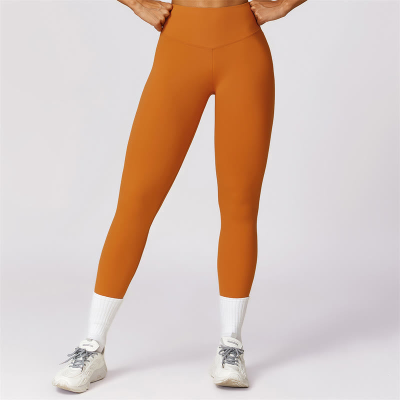 Buddha Stones Damen Kurzarm-T-Shirt, Oberteil, hohe Taille, Leggings, Hose für Sport, Yoga - Orange - Hose - US 8-10, UK/AU 12-14, EU 40-42 (XL) - image 20