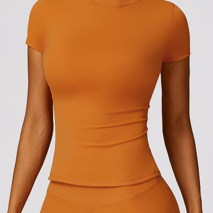 Buddha Stones Damen Kurzarm-T-Shirt, Oberteil, hohe Taille, Leggings, Hose für Sport, Yoga - image 15