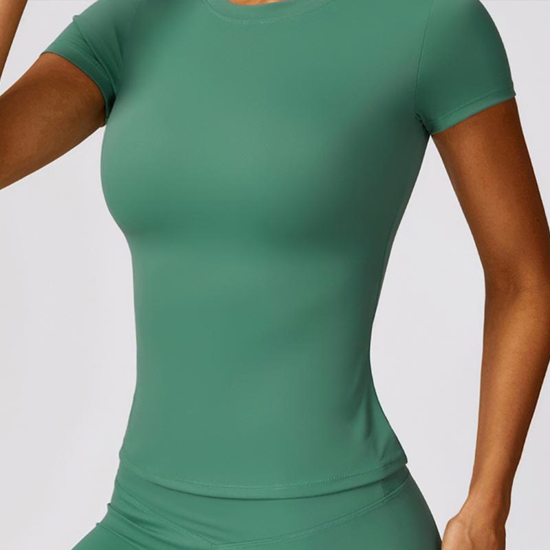 Buddha Stones Damen Kurzarm-T-Shirt, Oberteil, hohe Taille, Leggings, Hose für Sport, Yoga - image 32