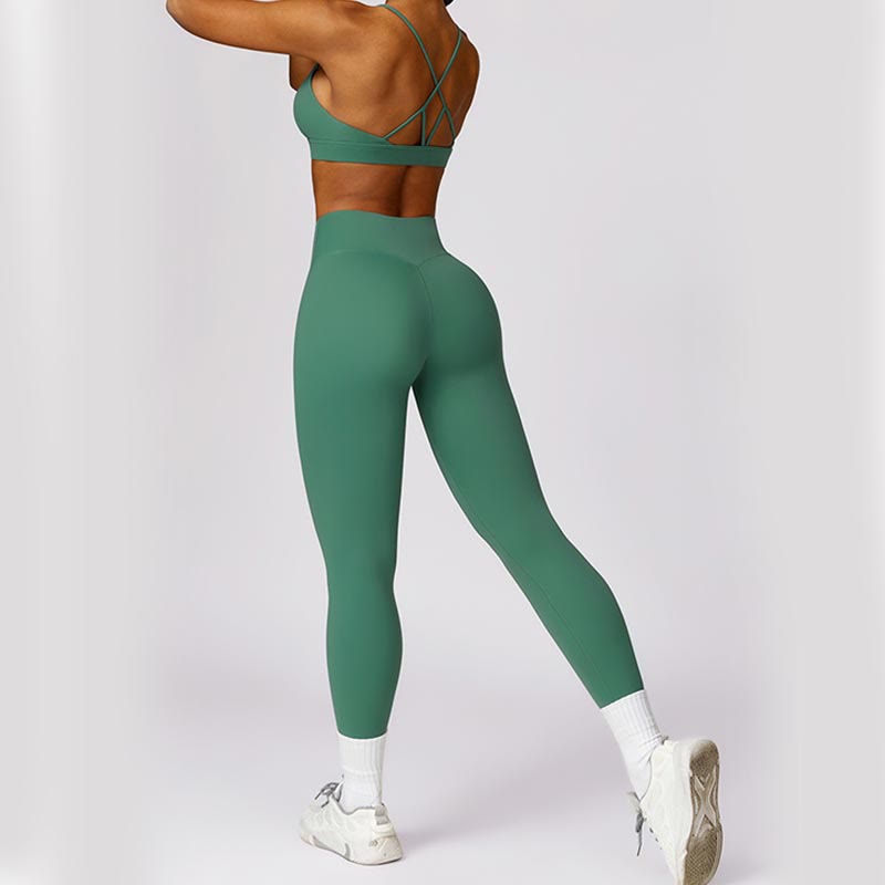 Buddha Stones Damen Kurzarm-T-Shirt, Oberteil, hohe Taille, Leggings, Hose für Sport, Yoga - image 41