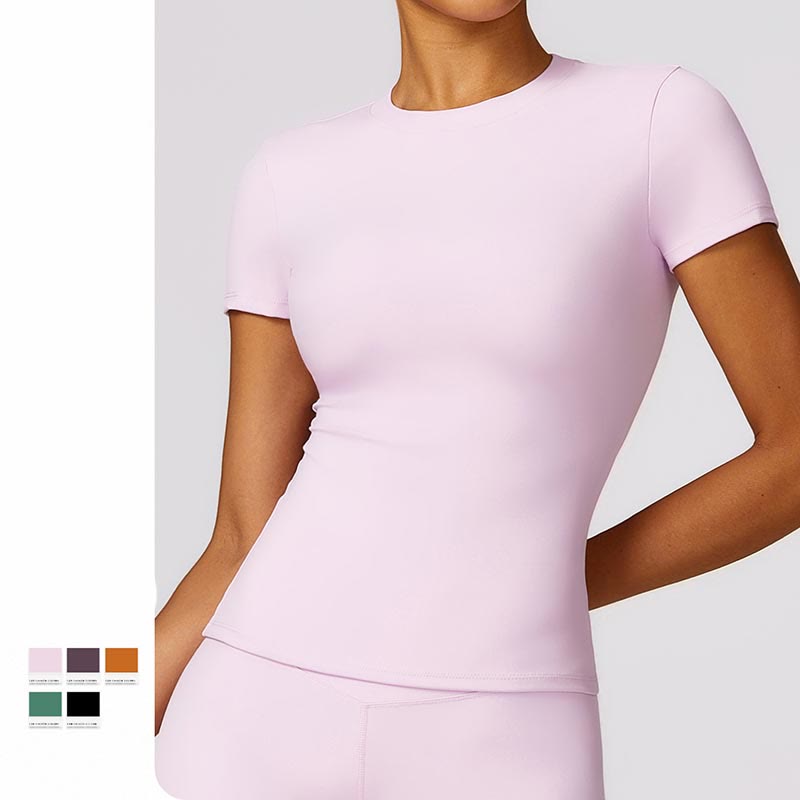 Buddha Stones Damen Kurzarm-T-Shirt, Oberteil, hohe Taille, Leggings, Hose für Sport, Yoga - image 62