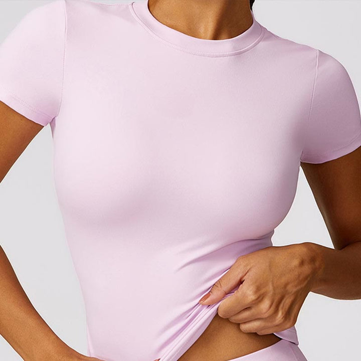 Buddha Stones Damen Kurzarm-T-Shirt, Oberteil, hohe Taille, Leggings, Hose für Sport, Yoga - image 59