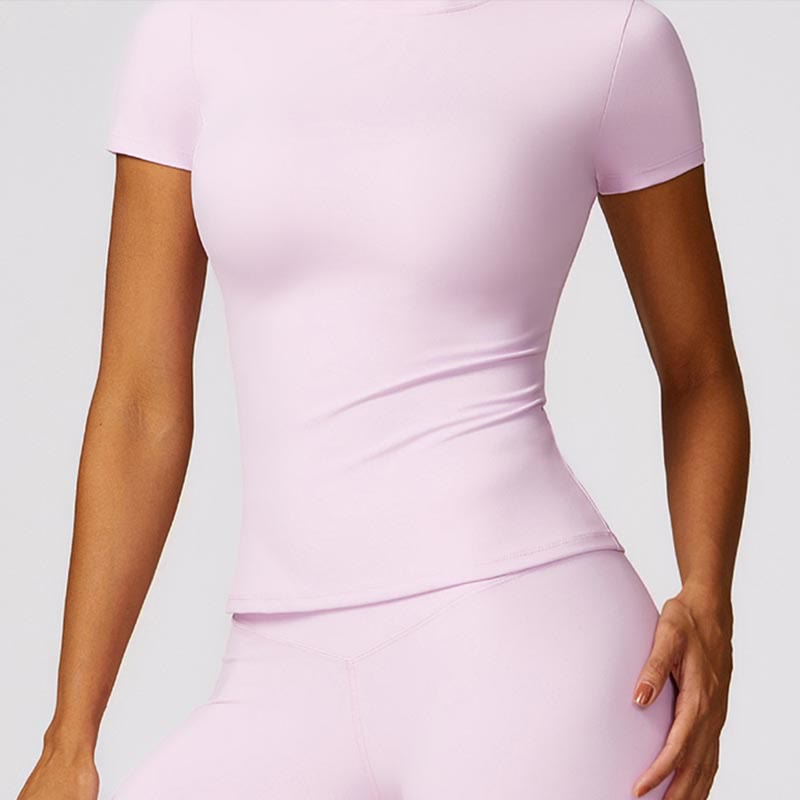 Buddha Stones Damen Kurzarm-T-Shirt, Oberteil, hohe Taille, Leggings, Hose für Sport, Yoga - image 57