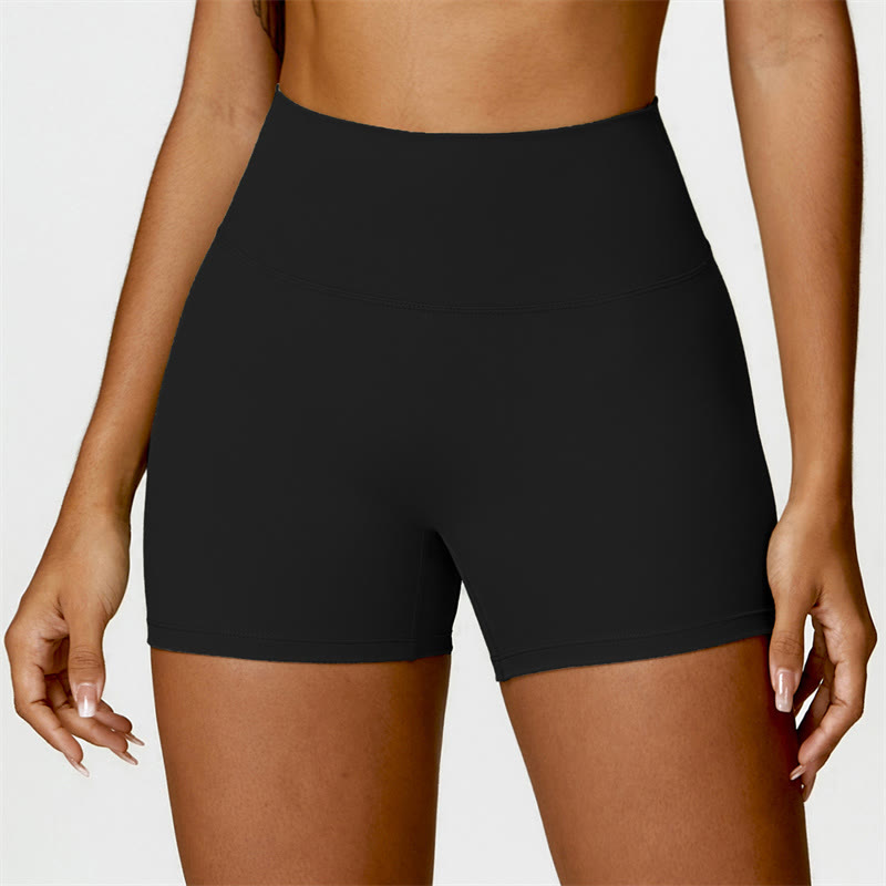 Buddha Stones Gym Sport Yoga Rückenfreier BH Crop Tank Top Shorts - Schwarz - Shorts - US6， UK/AU10，EU38 (XL) - image 8
