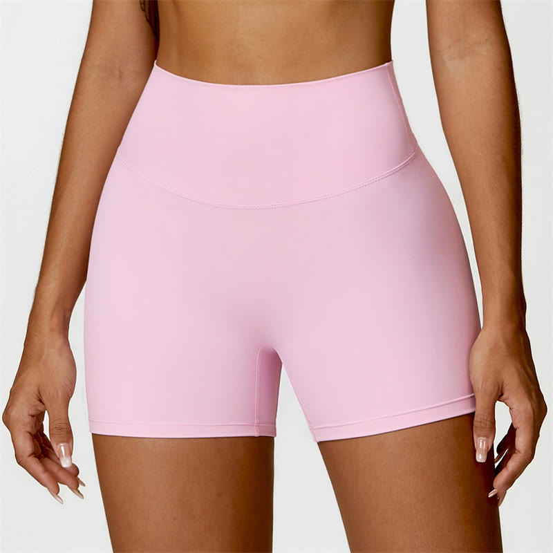 Buddha Stones Gym Sport Yoga Rückenfreier BH Crop Tank Top Shorts - Rosa - Shorts - US6, UK/AU10, EU38 (XL) - image 43